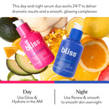Bliss Renew & Smooth Night Glycolic Acid Serum pairs great with Bliss Glow & Hydrate Serum